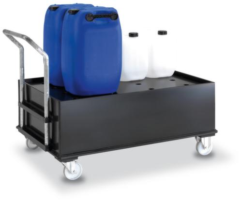 Bac de rétention PE mobile pour fûts de 220 litres