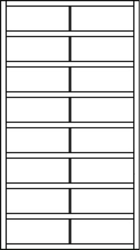 PAVOY Unité de rayonnage Basis, largeur 1000 mm, 16 compartiments