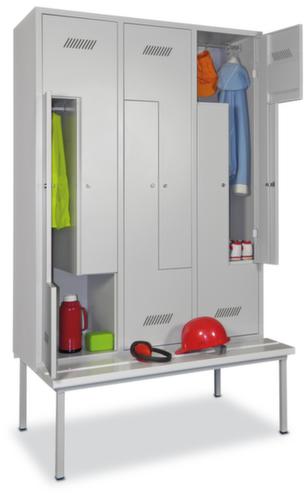 PAVOY Armoire vestiaire Z Basis gris clair avec 2 compartiments