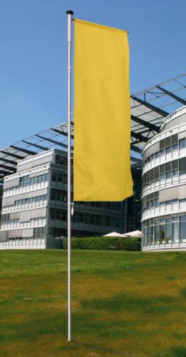 Drapeau et mât avec dispositif de hissage intérieur et douille au sol