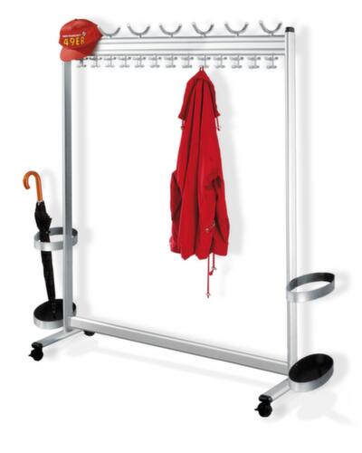Portant de vestiaire juxtaposable roulant Multiline en aluminium