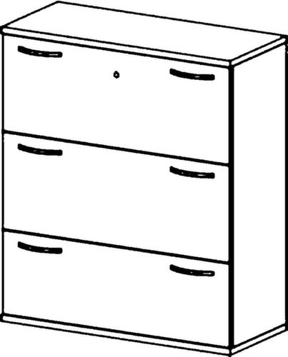 Gera Armoire pour dossiers suspendus ProlxP 1000x430 mm2 rangéesavec 2 ou 3 tiroirs pour dossiers suspendus