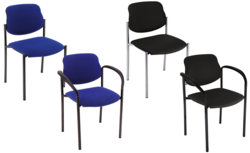 Siège visiteur gerbable 6 fois avec capitonnages