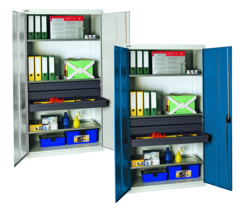 stumpf Armoire d'atelier Serie 3000 avec 3 tablettes de rétention + 3 tiroirs