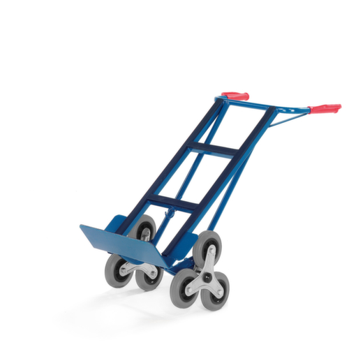 Rollcart Diable pour escaliers 3 étoiles, force 150 kg, largeur de pelle 450 mm, bandage TPE