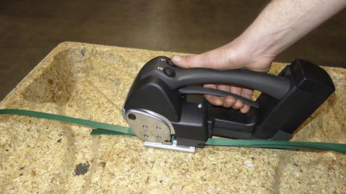 Tendeur/scelleur à piles pour le cerclage en PET, pour largeur de feuillard 13 - 16 mm