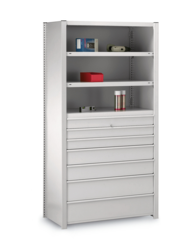 hofe Bloc tiroirs pour rayonnage sans boulons, hauteur x profondeur 1025 x 438 mm