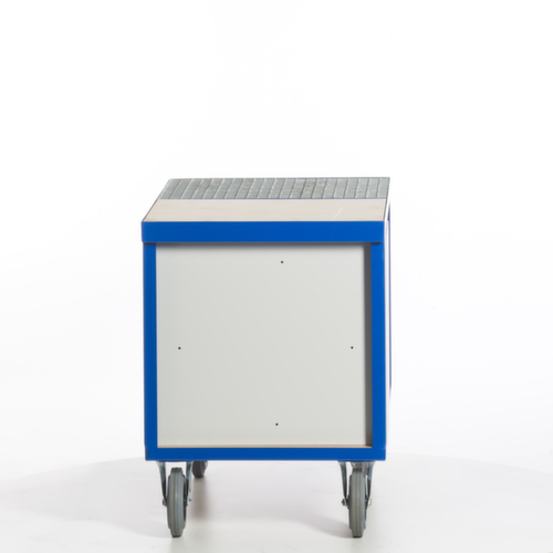 Rollcart Voiture atelier écologique avec cuve et grille étanches à l'huile, force 600 kg, plateau longueur x largeur 1150 x 700 mm