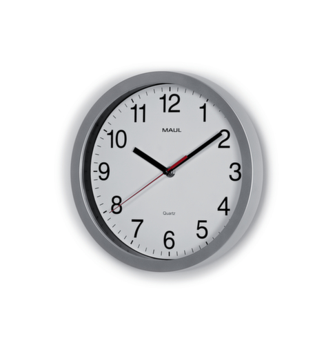 MAUL Horloge murale Ø 250 mm, avec chiffres arabes et traits, Ø 250 mm