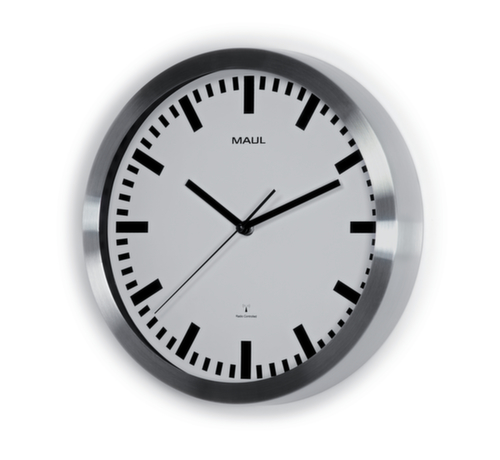 MAUL Horloge murale radio, avec cadran à traits, Ø 300 mm