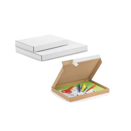 Carton d'expédition plat avec fermeture auto-adhésive