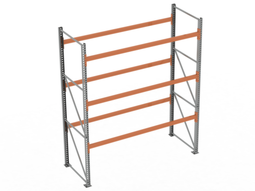 META Rayonnage à palettes MULTIPAL pour 12 palettes, largeur 2870 mm, 4 niveaux de stockage