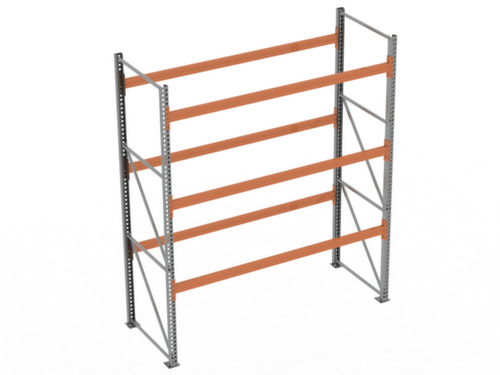 META Rayonnage à palettes MULTIPAL pour 12 palettes, largeur 2870 mm, 4 niveaux de stockage