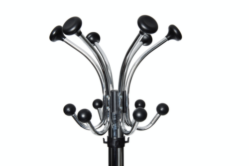 MAUL Portemanteau robuste MAULnebula avec porte-parapluies, avec 6/6/4 crochets, argent métallique