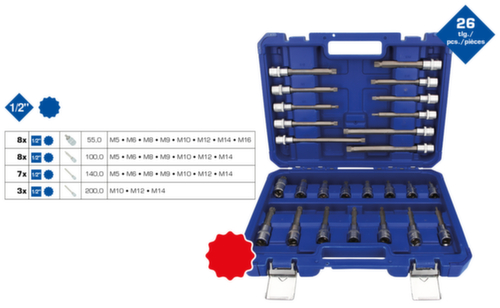 Brilliant Tools Jeu de douilles 1/2"