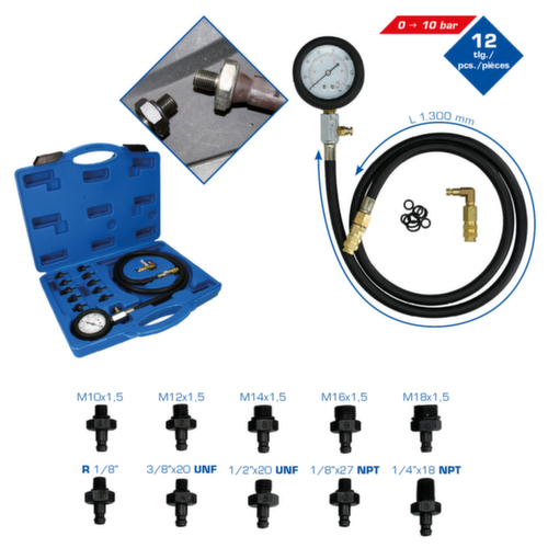 Brilliant Tools Jeu de testeurs de pression d'huile