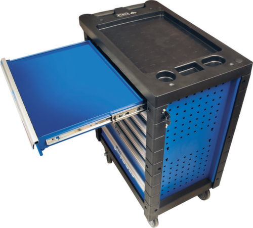 Brilliant Tools BLEU/ARGENT Chariot d'atelier avec 7 tiroirs et 207 outils haut de gamme