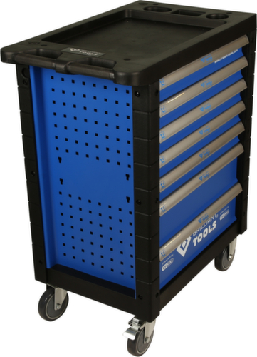 Brilliant Tools BLEU/ARGENT Chariot d'atelier avec 7 tiroirs et 207 outils haut de gamme