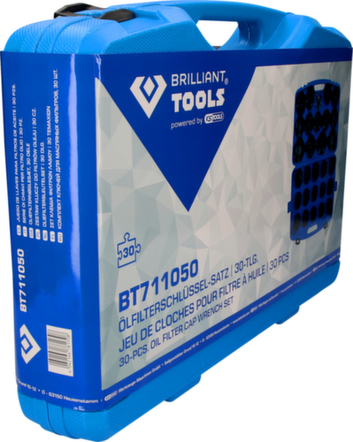 Brilliant Tools Jeu de clés pour filtres à huile