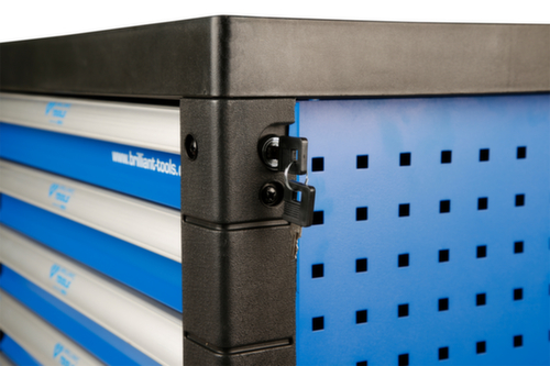 Brilliant Tools BLEU/ARGENT Chariot d'atelier avec 7 tiroirs et 207 outils haut de gamme