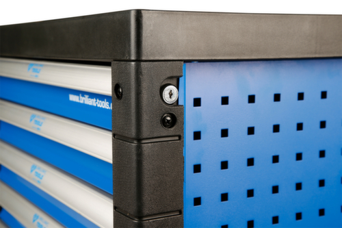 Brilliant Tools BLEU/ARGENT Chariot d'atelier avec 7 tiroirs et 207 outils haut de gamme