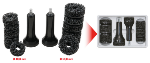 KS Tools Jeu de meules pour moyeu de goujon