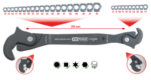 KS Tools Clé multifonctionnelle à une main