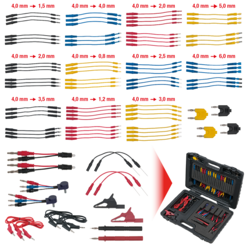 KS Tools Jeu de câbles de test et de mesure pour le diagnostic 12/24V