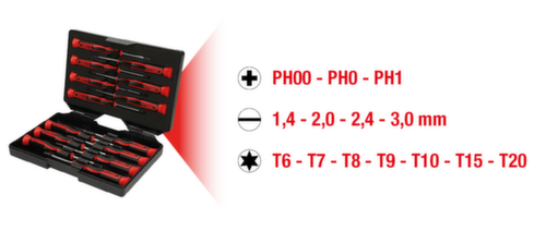 KS Tools Jeu de tournevis mécaniques de précision PH