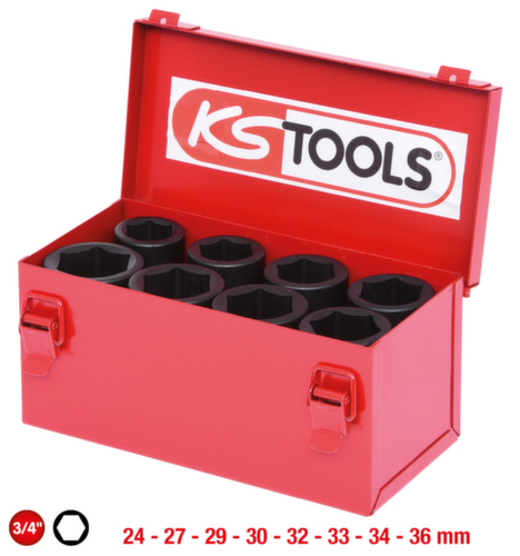 KS Tools Jeu de douilles hexagonales 3/4"
