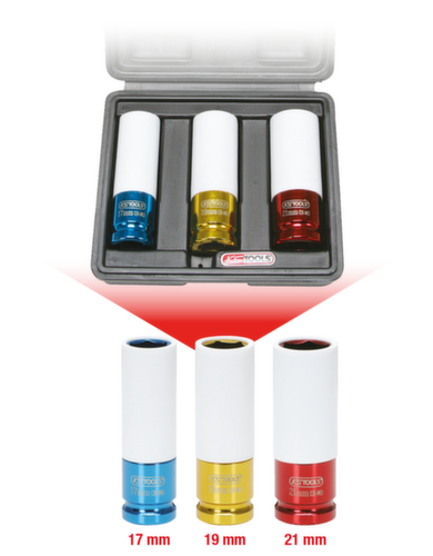 KS Tools Jeu de douilles électriques pour jantes en alliage 1/2"