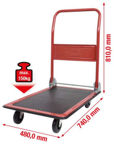 KS Tools Chariot à plate-forme pour entrepôt et atelier