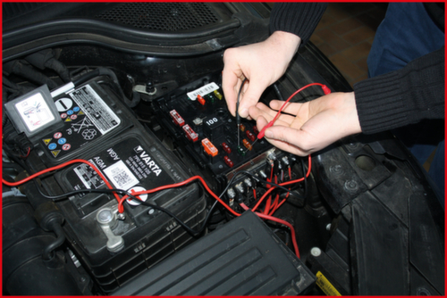 KS Tools Jeu de câbles de test et de mesure pour le diagnostic 12/24V