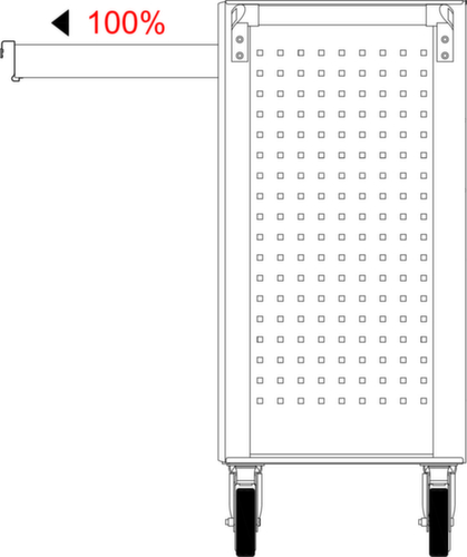 KS Tools ECOline BLACK/ROT Chariot d'atelier avec 7 tiroirs et 215 outils haut de gamme