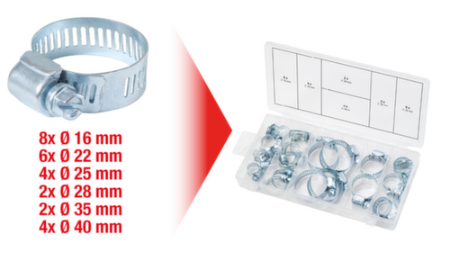 KS Tools Assortiment de colliers de serrage