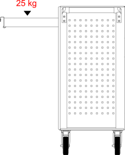 KS Tools ECOline BLACK/ROT Chariot d'atelier avec 7 tiroirs et 215 outils haut de gamme
