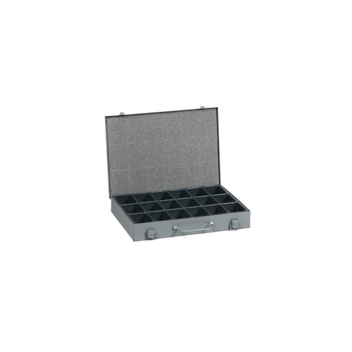 Allit Mallette d'assortiment EuroPlus Metall 34/18, 18 bacs, acier gris