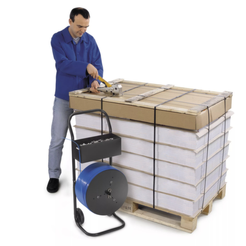 Dévidoir pour feuillard de cerclage PP