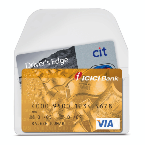 3L Office Products Pochette transparente autocollante avec languette de fermeture