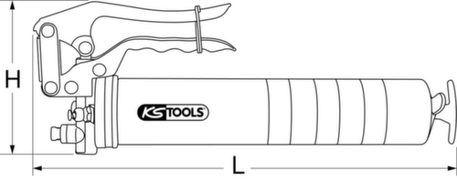 KS Tools Graisseur à une main avec tube de remplissage rigide
