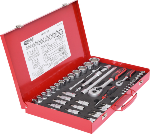 KS Tools Jeu de clés à douille 1/4"+1/2"