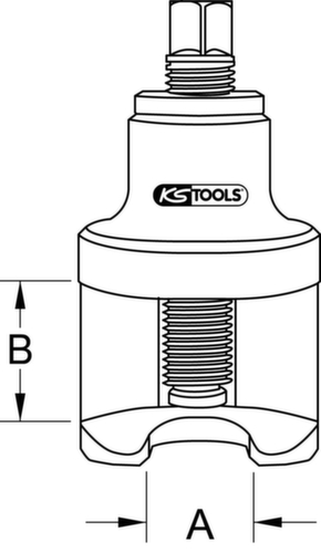 KS Tools Extracteur universel de rotule Vibro-Impact Cloche 35 x 60 mm