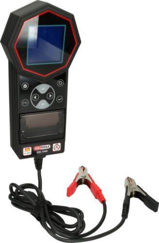 KS Tools Testeur numérique de batteries et de systèmes de charge 12V / 24V avec imprimante intégrée