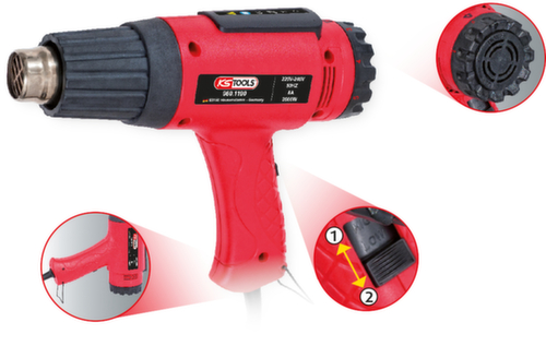 KS Tools Jeu d'outils à air chaud comprenant 4 accessoires