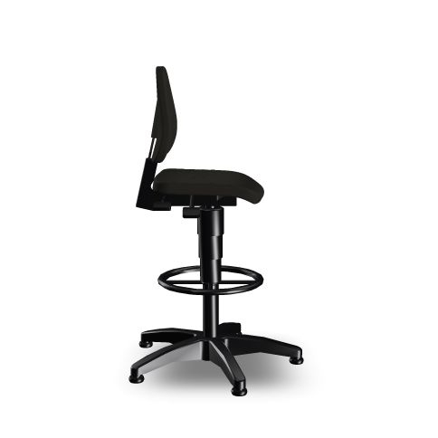 bimos Siège d'atelier pivotant Isitec 3, assise mousse PU noir, avec patins