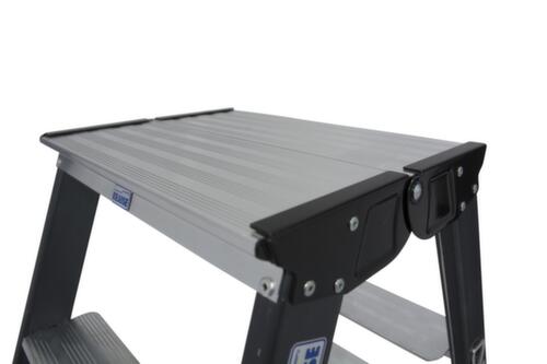 Krause double échelle à marches anodisée MONTO® SePro D®