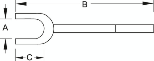 1.70/5 Fourche de séparation et de montage 45 mm