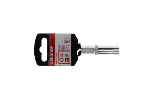 GEDORE RED R41001009 Douille 1/4" 6 pans 10 mm Longueur 50 mm