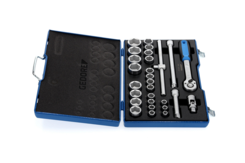 19 VMU-10 Jeu de douilles 1/2" 28 pièces 6 pans 10-36 mm