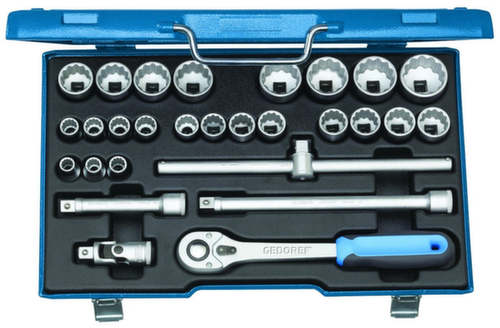 GEDORE D 19 VMU-10 Jeu de clés à douilles 1/2" 28 pièces UD 10-36 mm